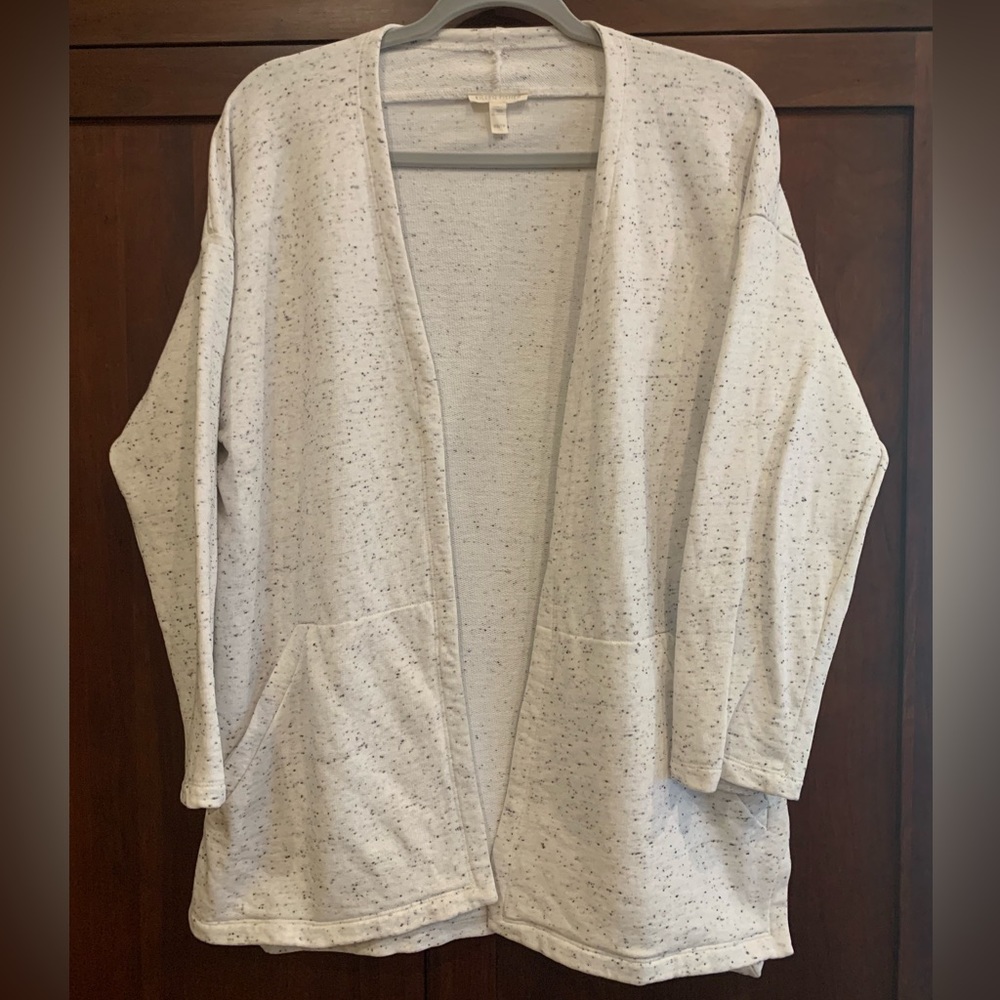 Eileen Fisher Speckled Organic Cotton Terry Jacket - XS